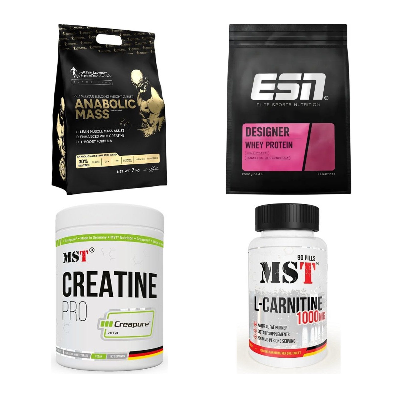 Masseaufbau für Fortgeschrittene: Kevin Levrone Anabolic + 3 weitere – alle enthaltenen Artikel