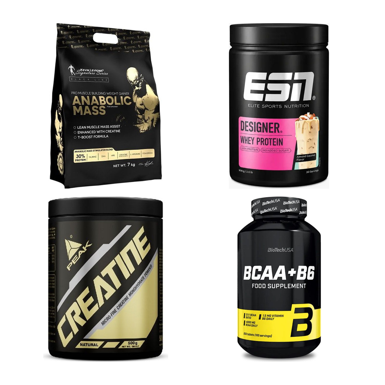 Masseaufbau für Fortgeschrittene: Kevin Levrone Anabolic + 3 weitere – alle enthaltenen Artikel