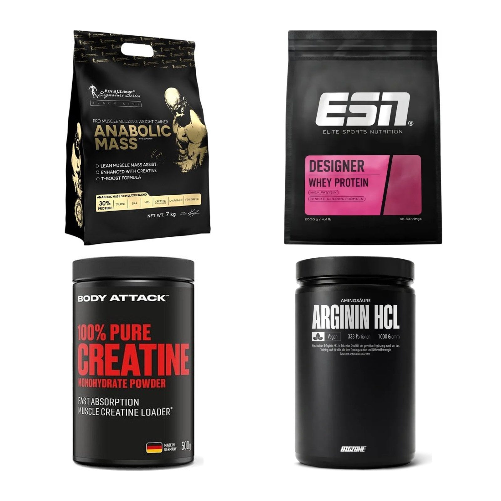 Masseaufbau für Fortgeschrittene: Kevin Levrone Anabolic + 3 weitere – alle enthaltenen Artikel