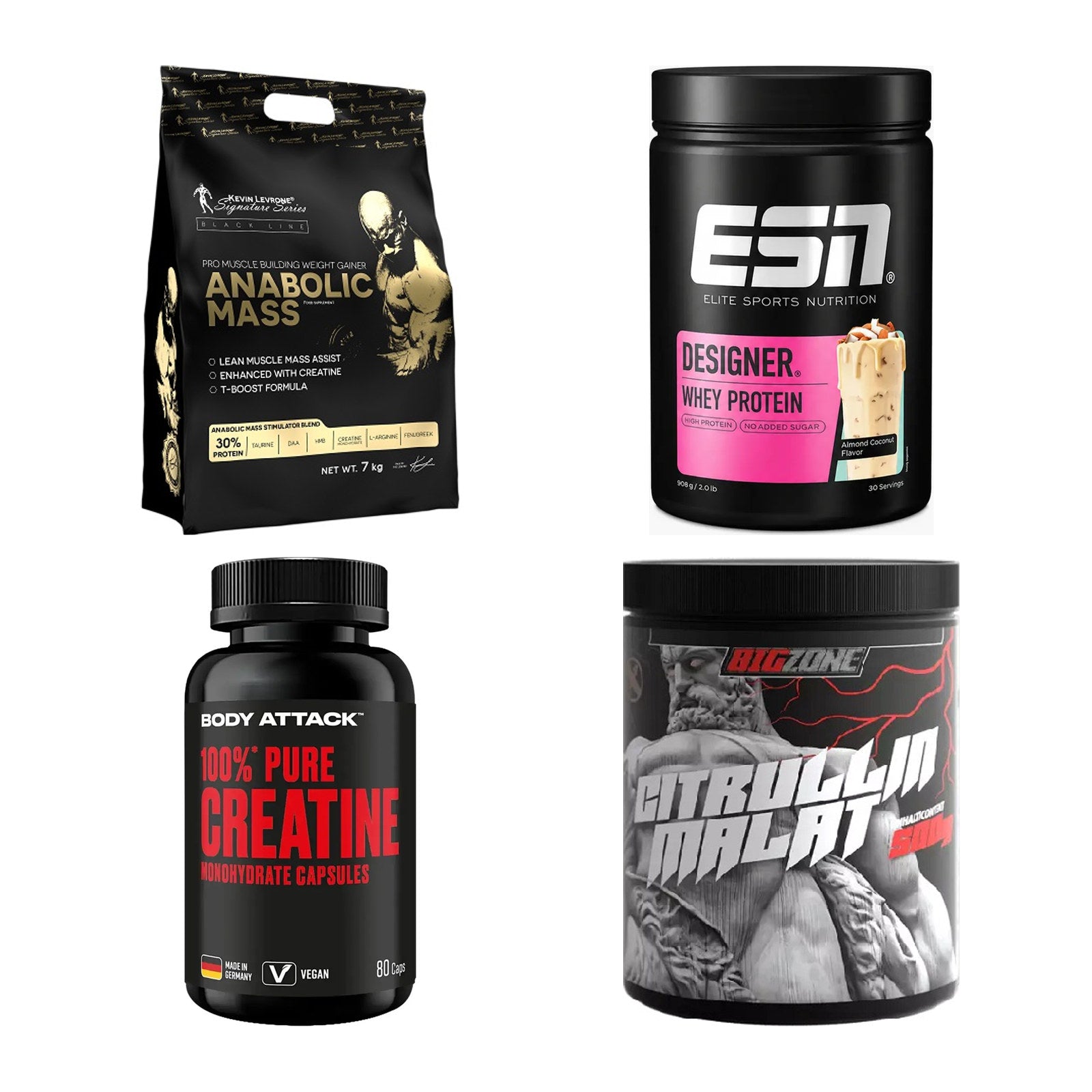 Masseaufbau für Fortgeschrittene: Kevin Levrone Anabolic + 3 weitere – alle enthaltenen Artikel