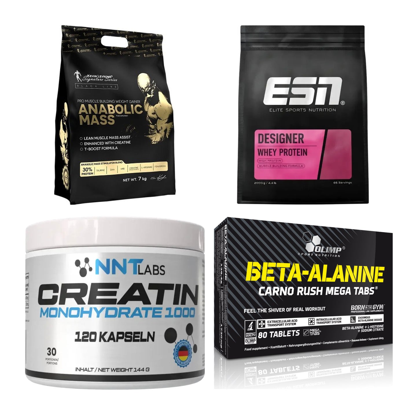 Masseaufbau für Fortgeschrittene: Kevin Levrone Anabolic + 3 weitere – alle enthaltenen Artikel