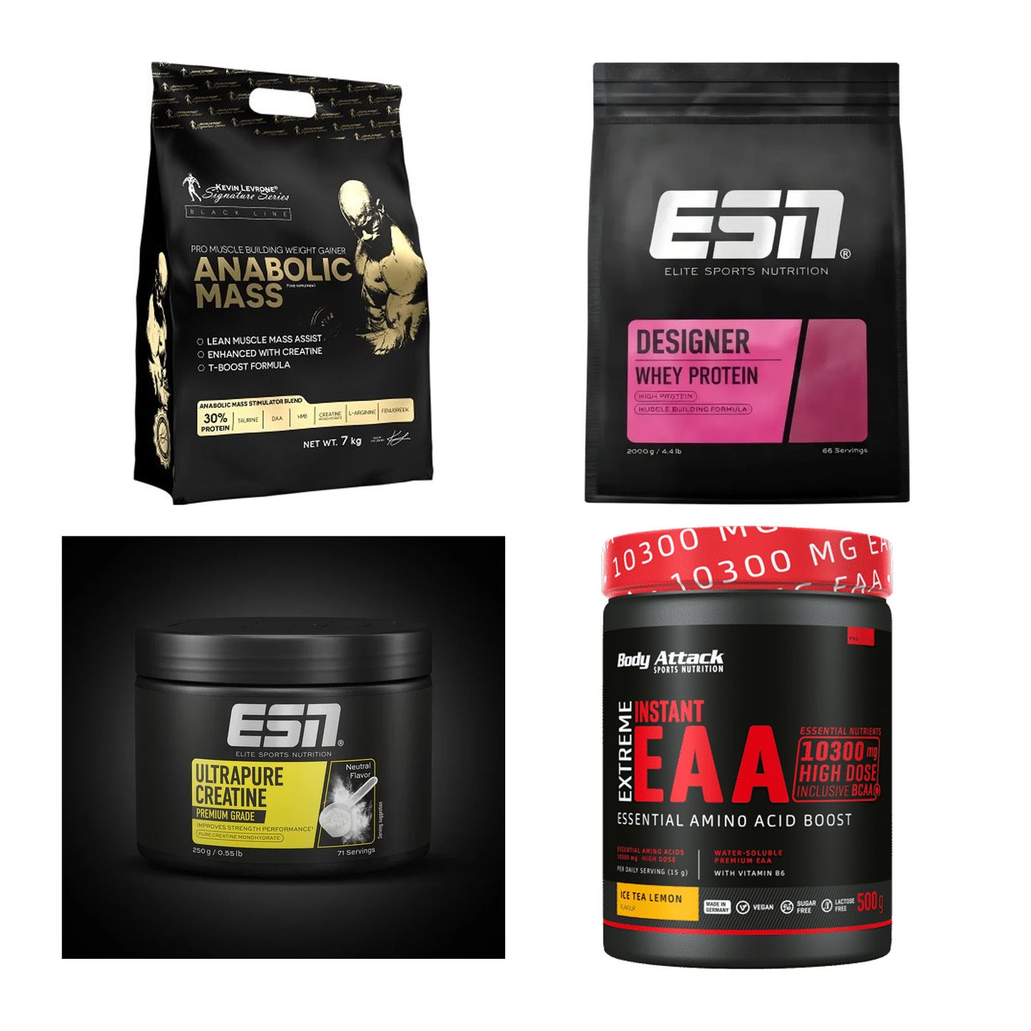 Masseaufbau für Fortgeschrittene: Kevin Levrone Anabolic + 3 weitere – alle enthaltenen Artikel