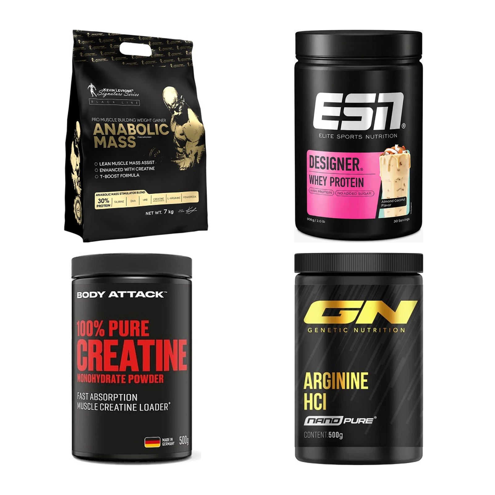 Masseaufbau für Fortgeschrittene: Kevin Levrone Anabolic + 3 weitere – alle enthaltenen Artikel