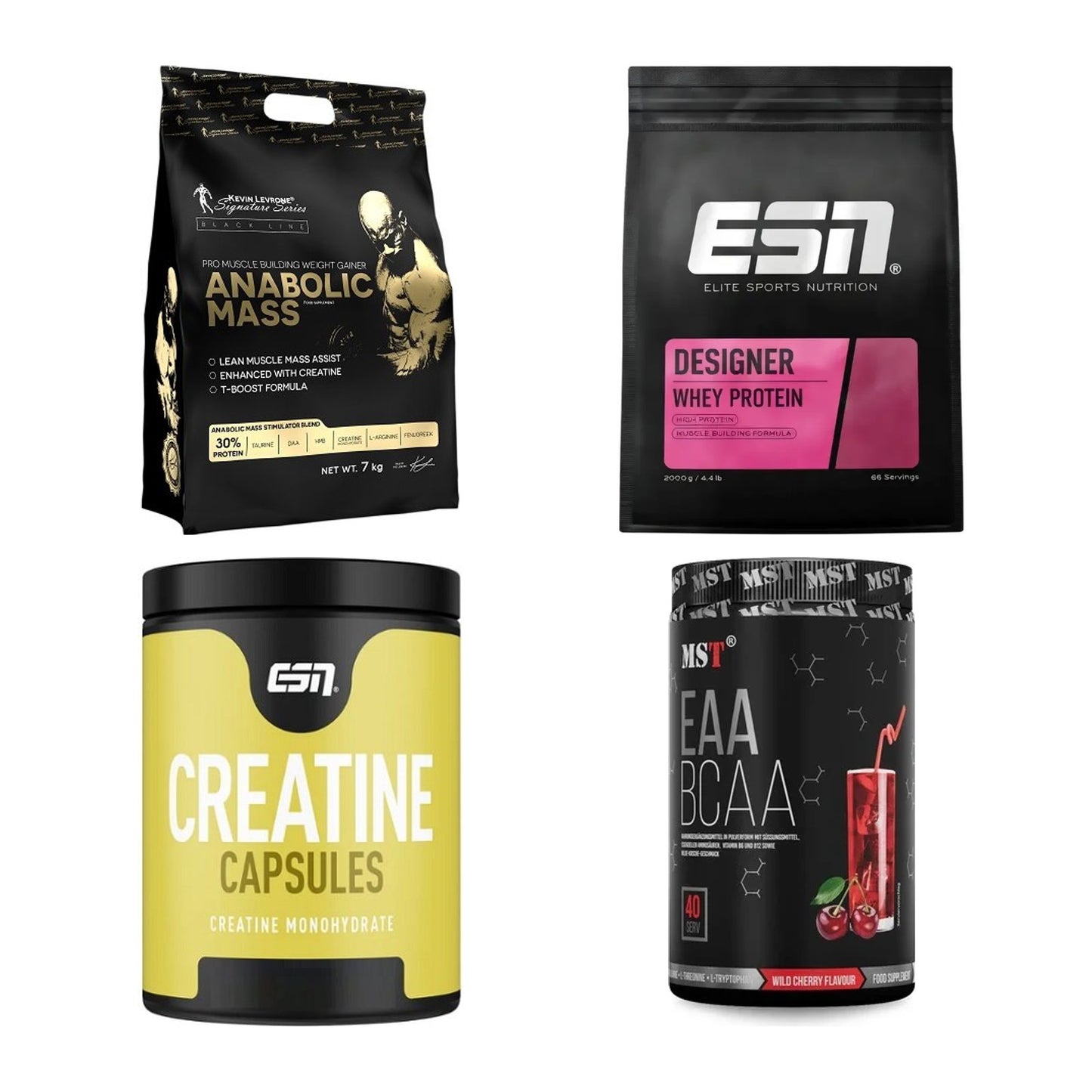 Masseaufbau für Fortgeschrittene: Kevin Levrone Anabolic + 3 weitere – alle enthaltenen Artikel