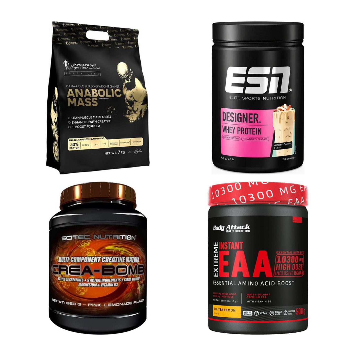 Masseaufbau für Fortgeschrittene: Kevin Levrone Anabolic + 3 weitere – alle enthaltenen Artikel