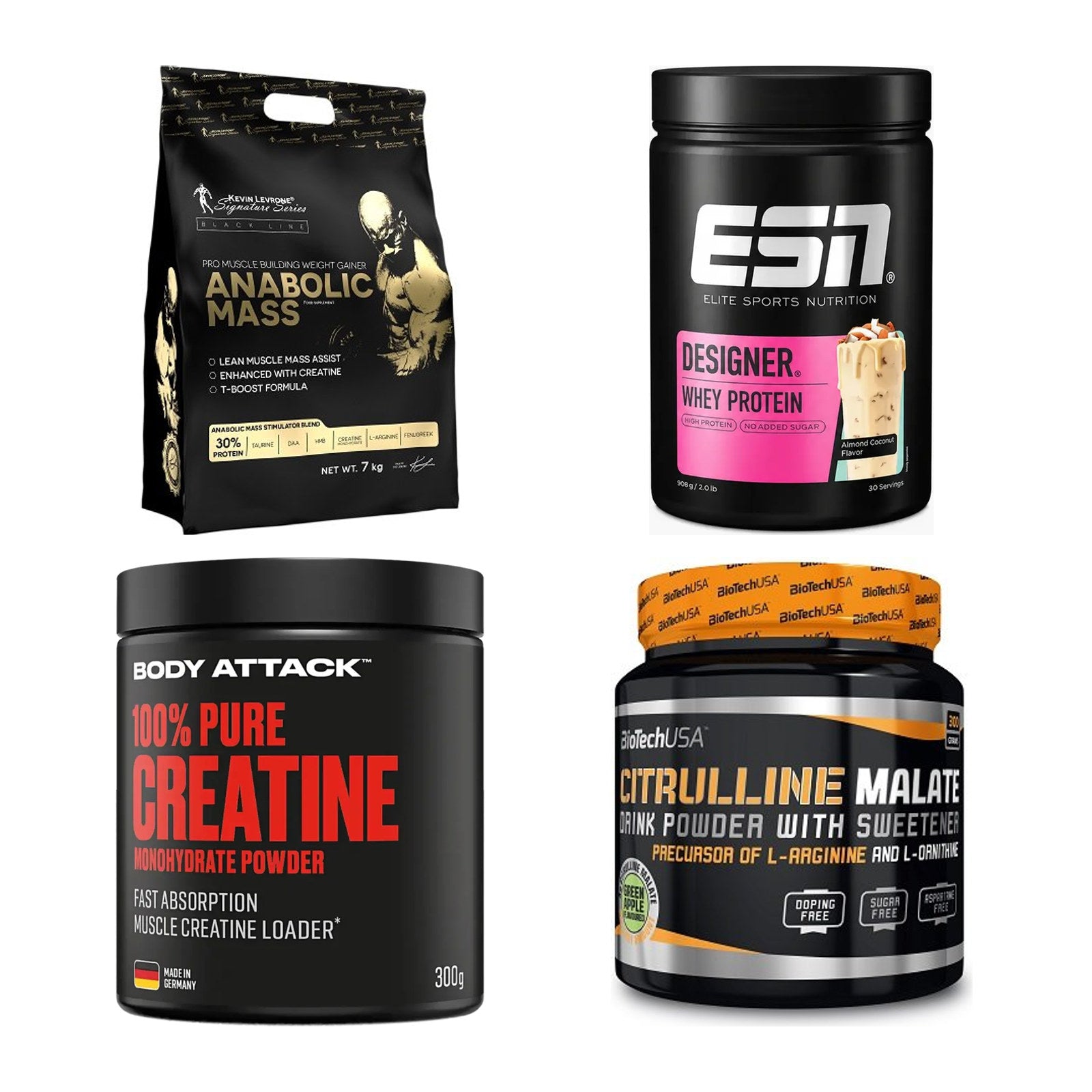 Masseaufbau für Fortgeschrittene: Kevin Levrone Anabolic + 3 weitere – alle enthaltenen Artikel
