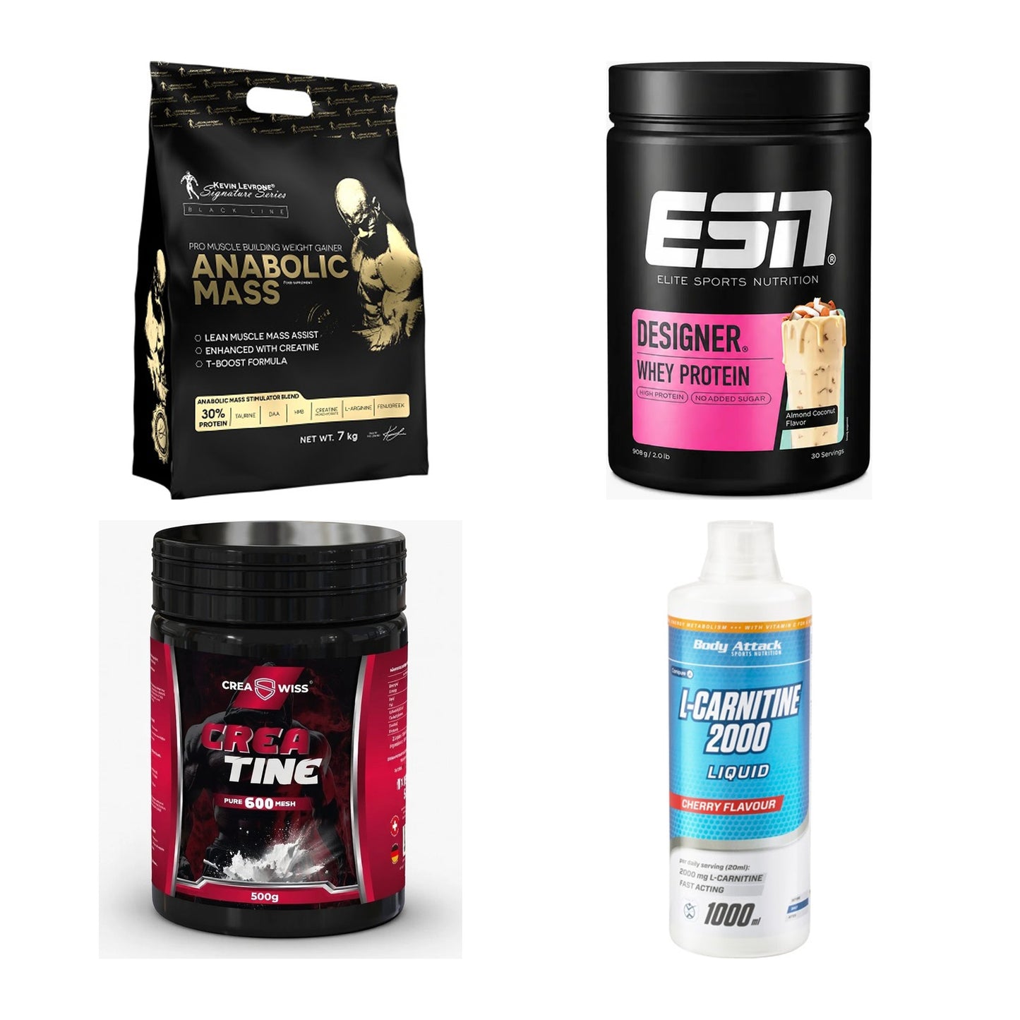 Masseaufbau für Fortgeschrittene: Kevin Levrone Anabolic + 3 weitere – alle enthaltenen Artikel