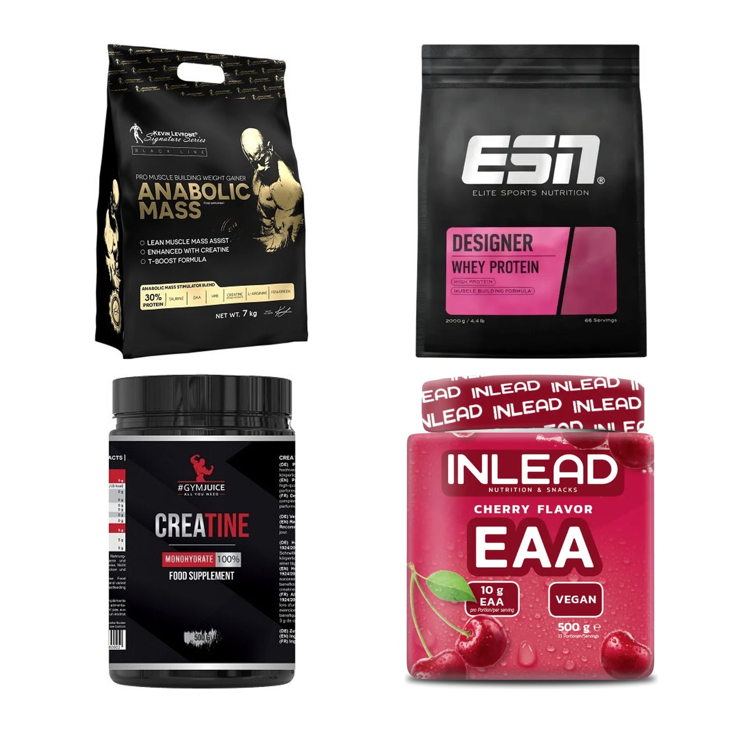 Masseaufbau für Fortgeschrittene: Kevin Levrone Anabolic + 3 weitere – alle enthaltenen Artikel