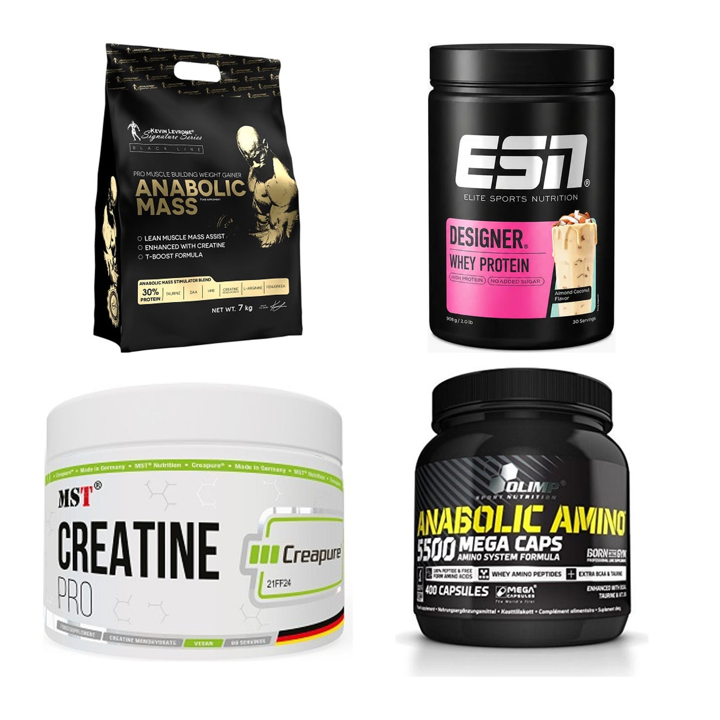 Masseaufbau für Fortgeschrittene: Kevin Levrone Anabolic + 3 weitere – alle enthaltenen Artikel