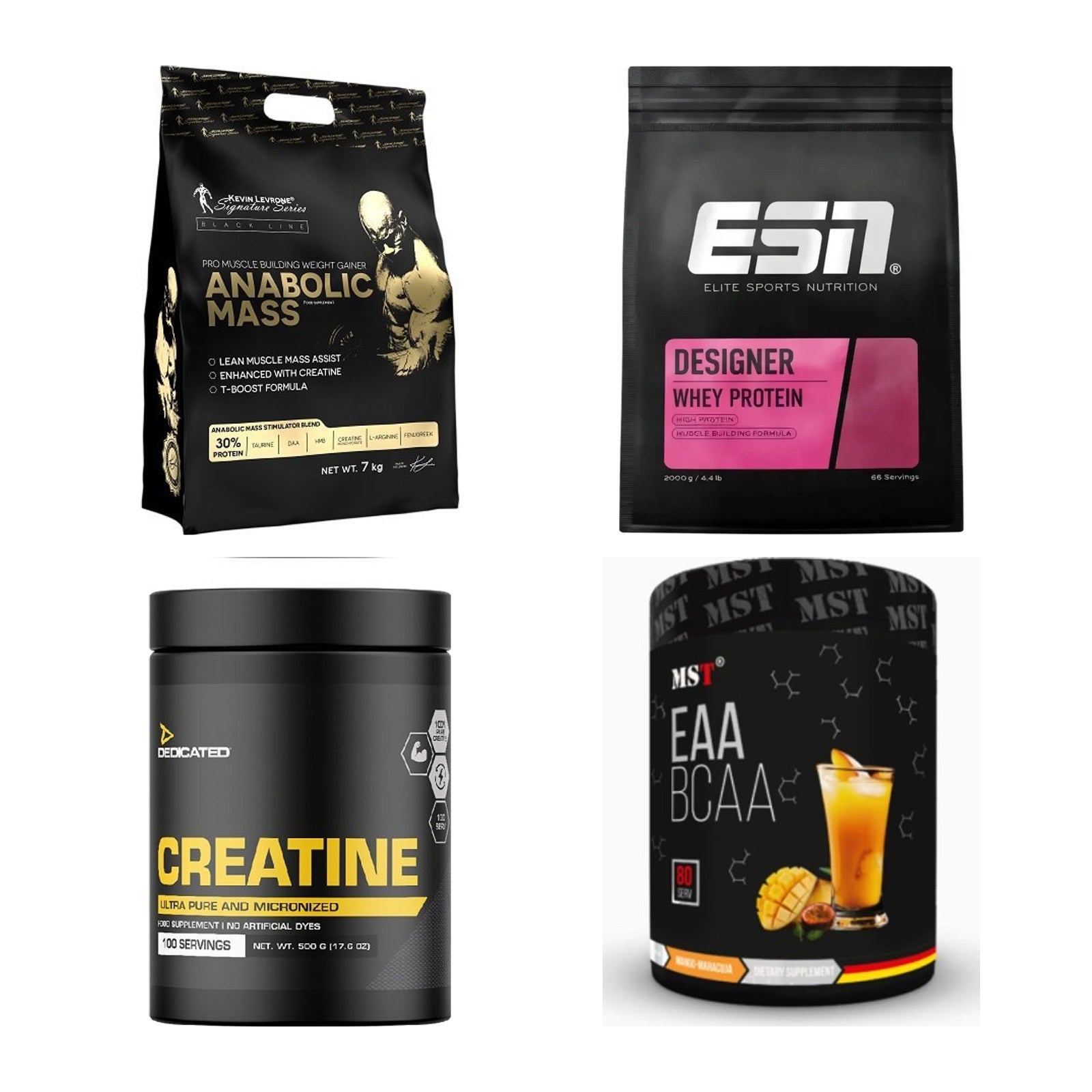 Masseaufbau für Fortgeschrittene: Kevin Levrone Anabolic + 3 weitere – alle enthaltenen Artikel
