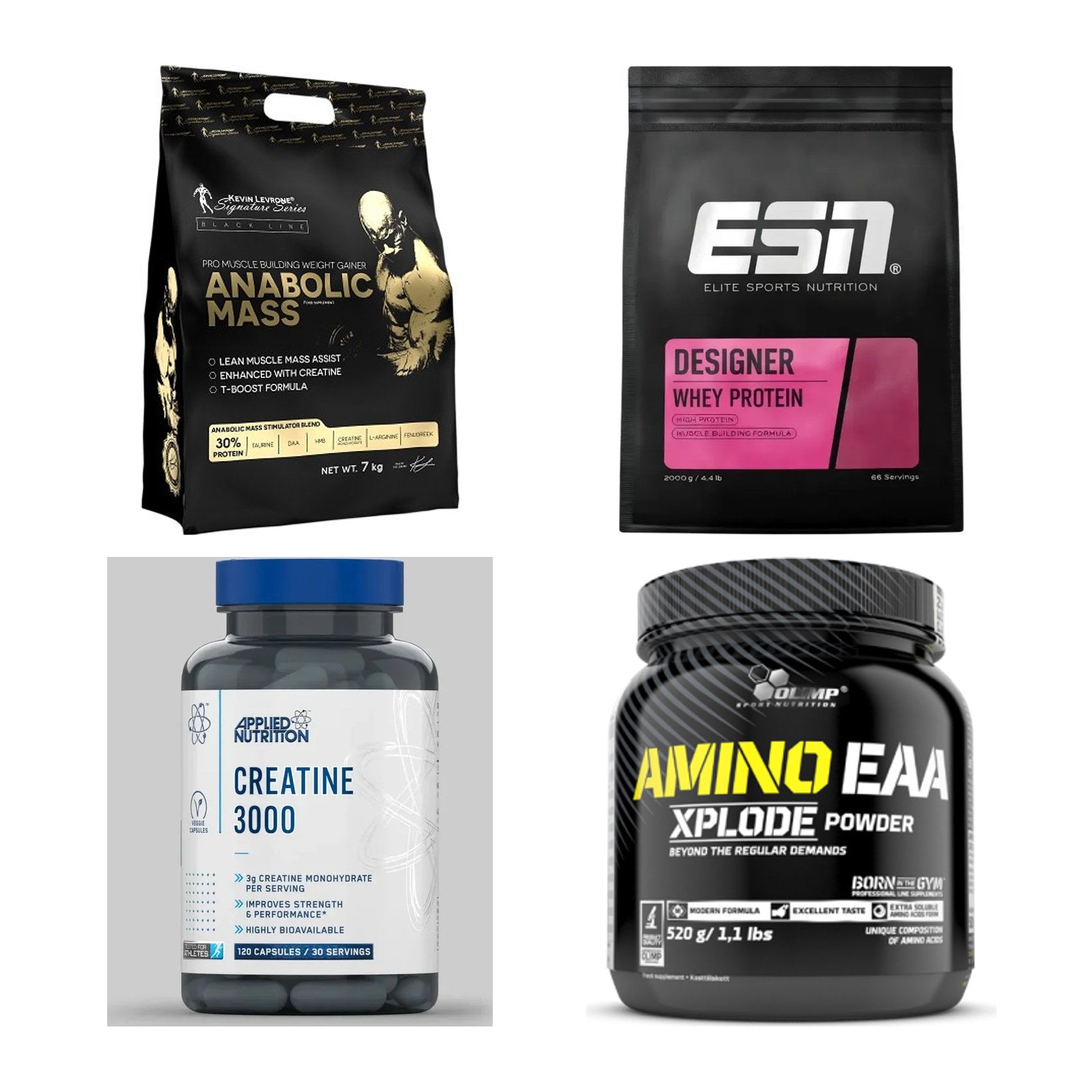 Masseaufbau für Fortgeschrittene: Kevin Levrone Anabolic + 3 weitere – alle enthaltenen Artikel