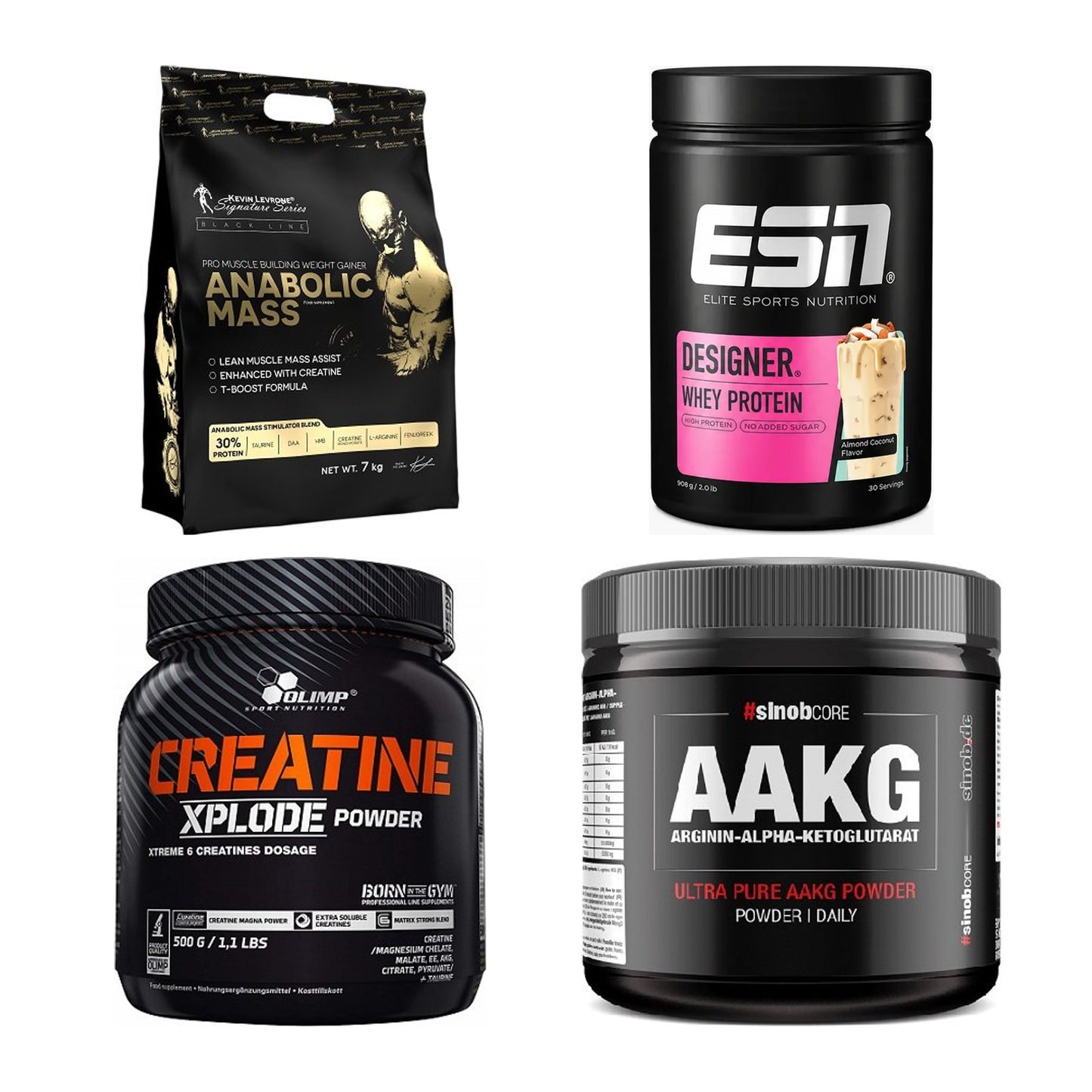 Masseaufbau für Fortgeschrittene: Kevin Levrone Anabolic + 3 weitere – alle enthaltenen Artikel