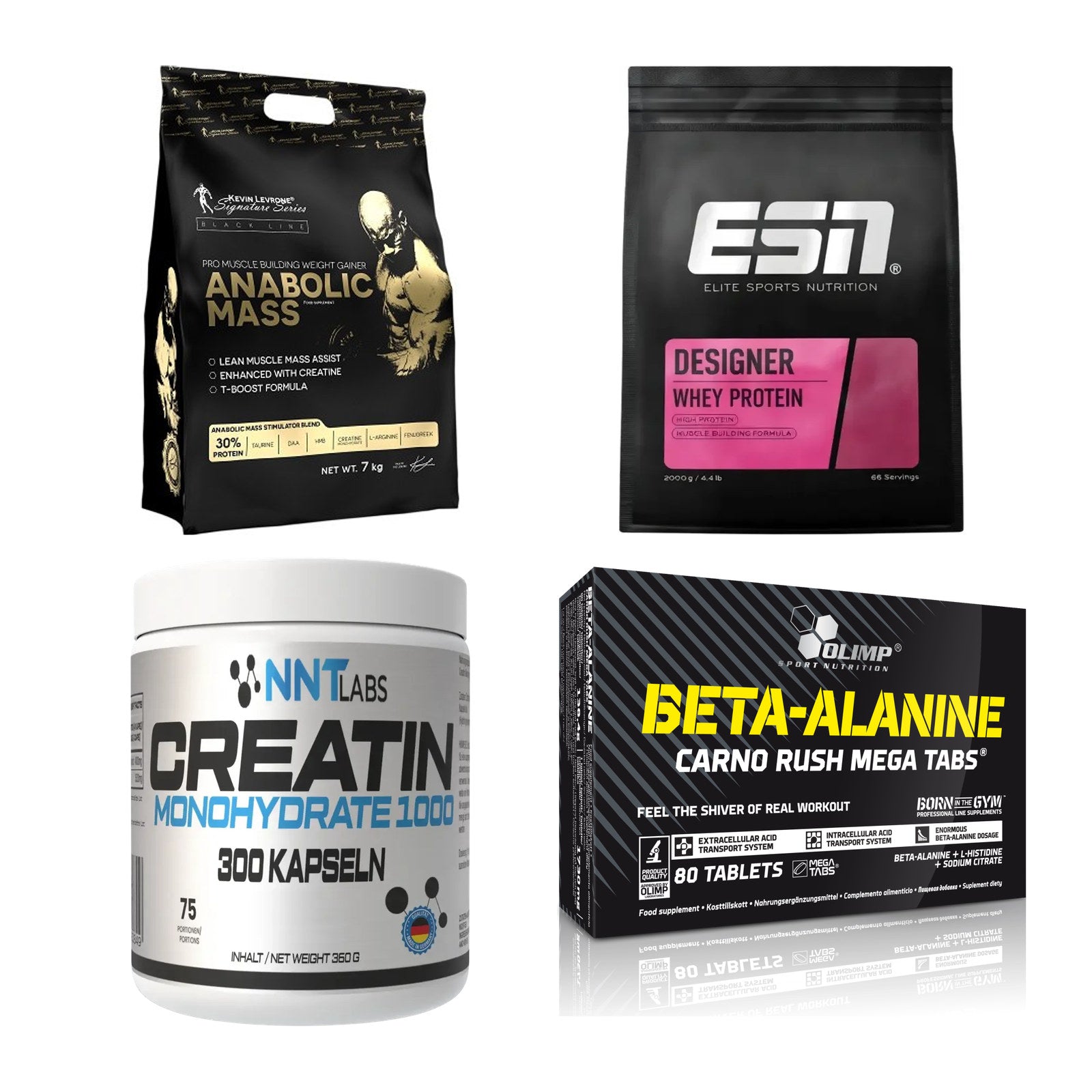Masseaufbau für Fortgeschrittene: Kevin Levrone Anabolic + 3 weitere – alle enthaltenen Artikel