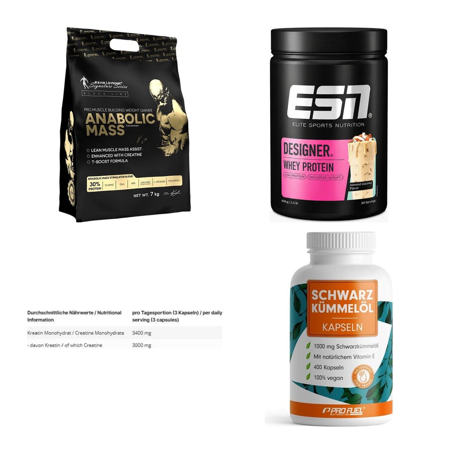 Masseaufbau für Fortgeschrittene: Kevin Levrone Anabolic + 3 weitere – alle enthaltenen Artikel