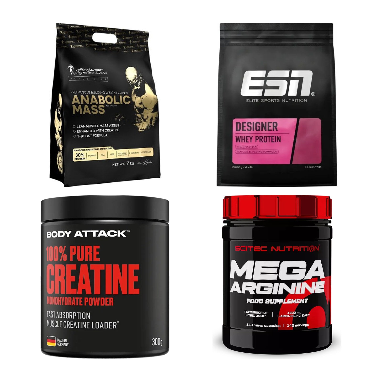 Masseaufbau für Fortgeschrittene: Kevin Levrone Anabolic + 3 weitere – alle enthaltenen Artikel