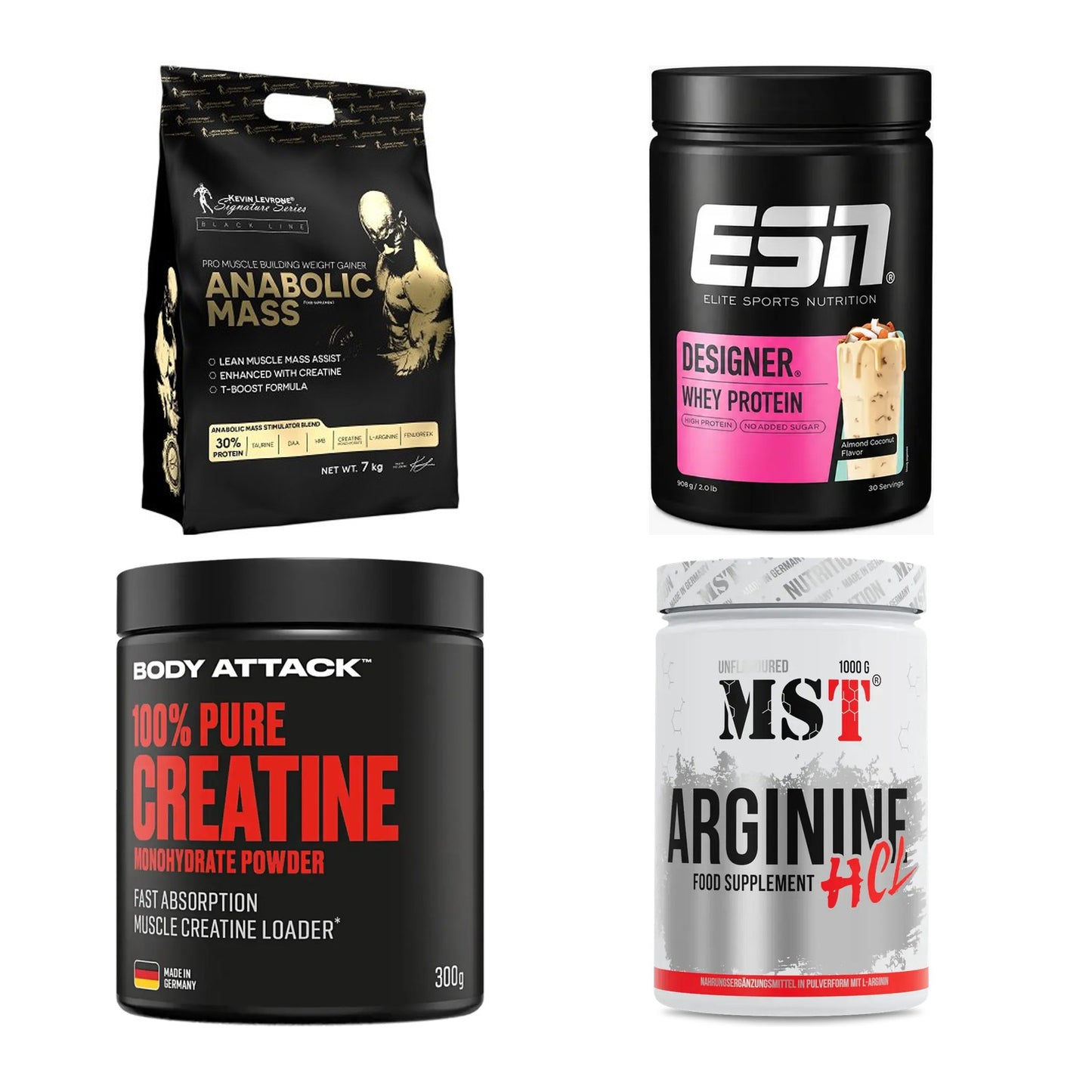 Masseaufbau für Fortgeschrittene: Kevin Levrone Anabolic + 3 weitere – alle enthaltenen Artikel