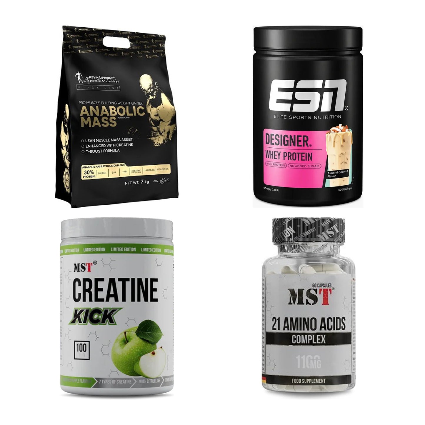 Masseaufbau für Fortgeschrittene: Kevin Levrone Anabolic + 3 weitere – alle enthaltenen Artikel