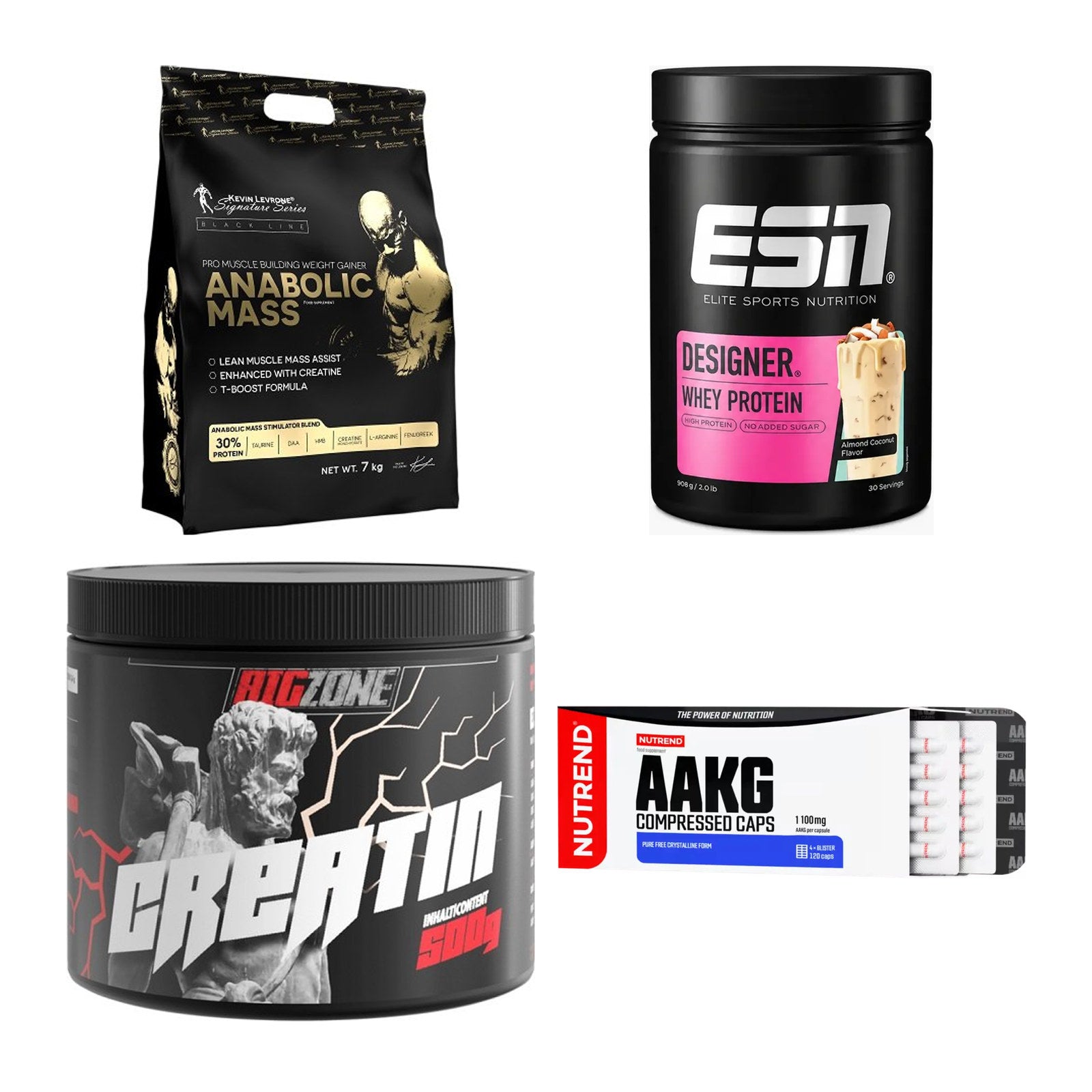 Masseaufbau für Fortgeschrittene: Kevin Levrone Anabolic + 3 weitere – alle enthaltenen Artikel
