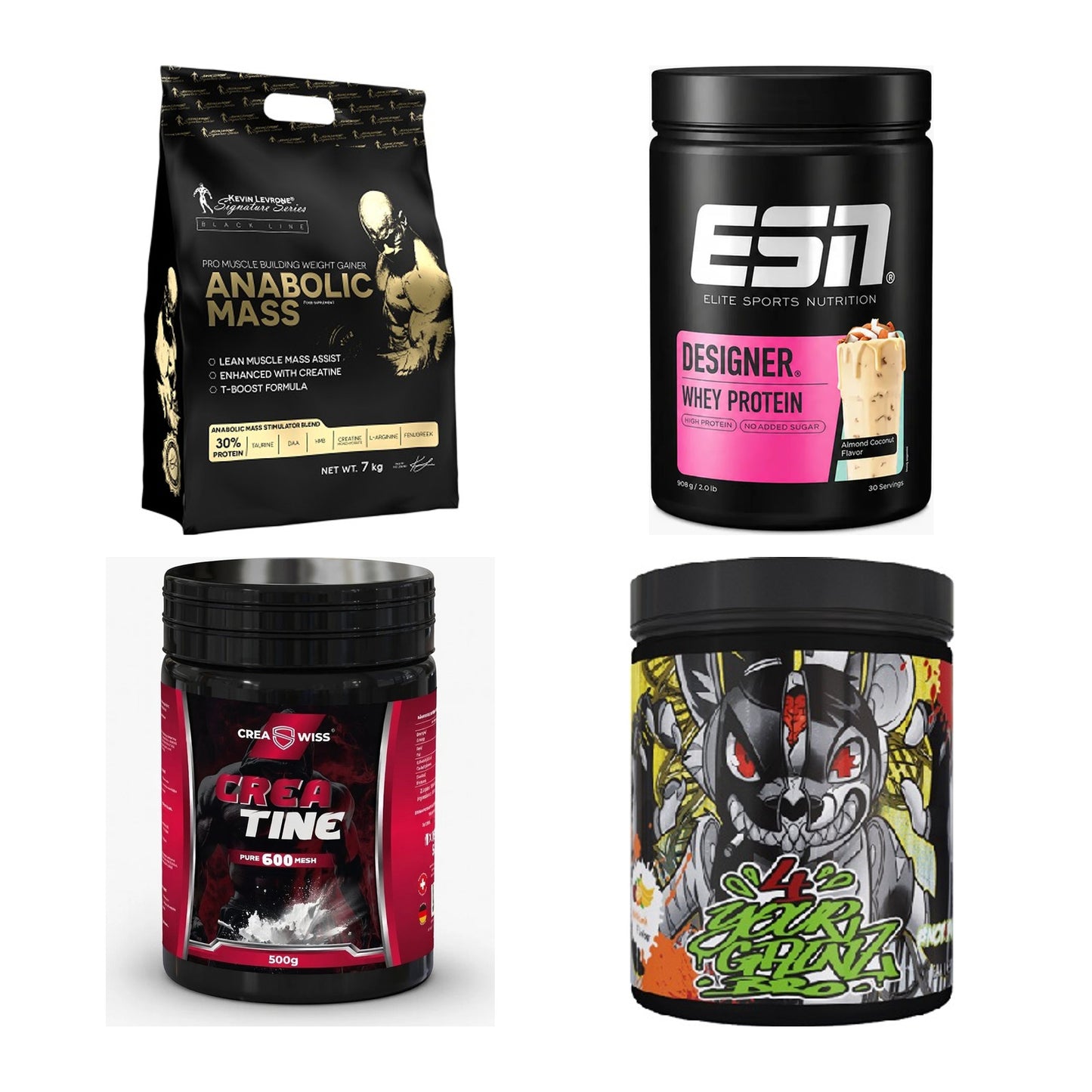 Masseaufbau für Fortgeschrittene: Kevin Levrone Anabolic + 3 weitere – alle enthaltenen Artikel