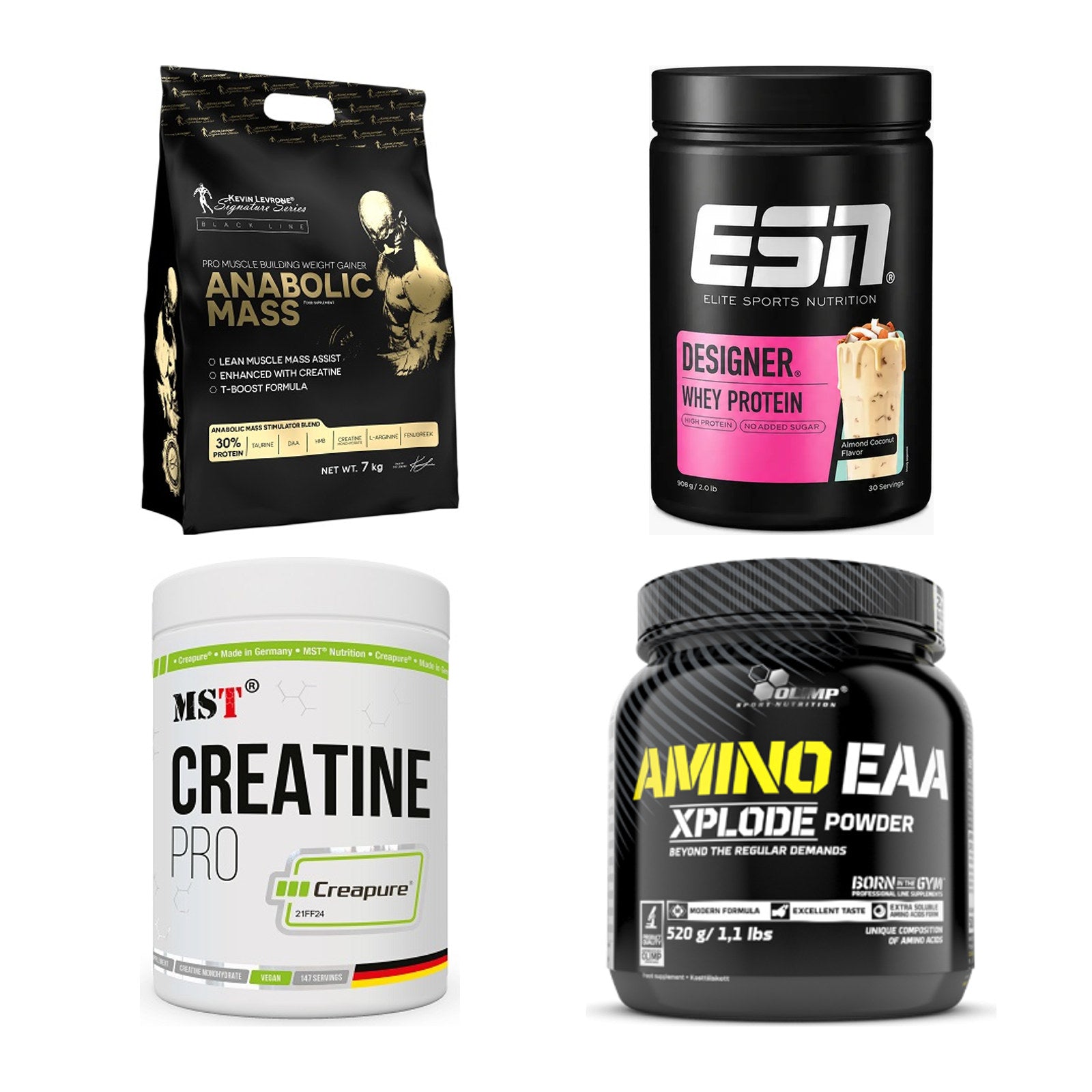 Masseaufbau für Fortgeschrittene: Kevin Levrone Anabolic + 3 weitere – alle enthaltenen Artikel