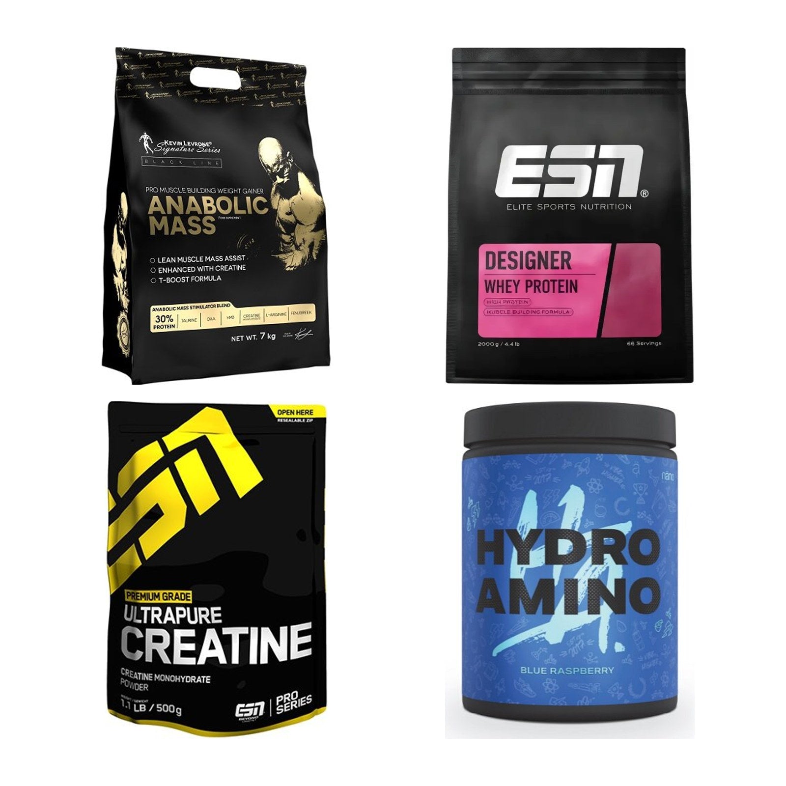 Masseaufbau für Fortgeschrittene: Kevin Levrone Anabolic + 3 weitere – alle enthaltenen Artikel