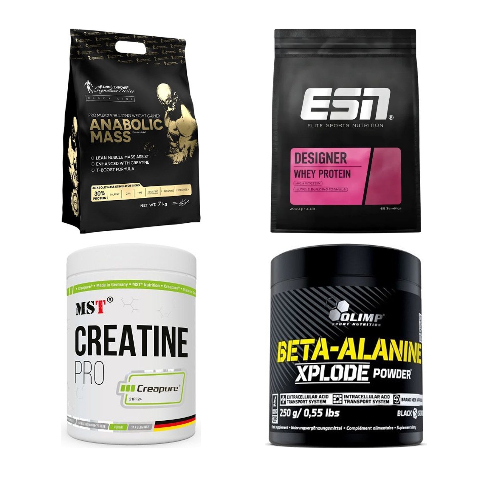 Masseaufbau für Fortgeschrittene: Kevin Levrone Anabolic + 3 weitere – alle enthaltenen Artikel