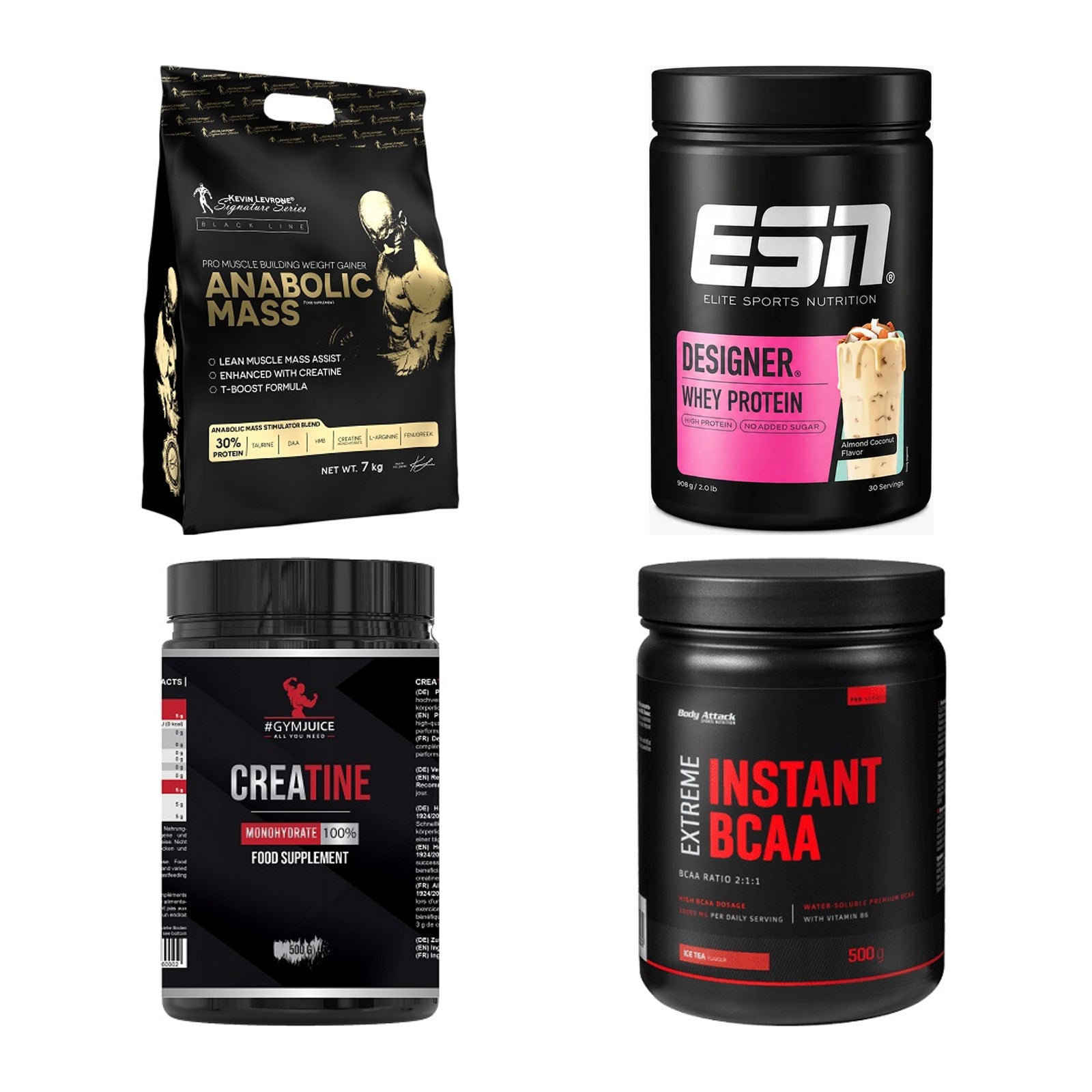 Masseaufbau für Fortgeschrittene: Kevin Levrone Anabolic + 3 weitere – alle enthaltenen Artikel