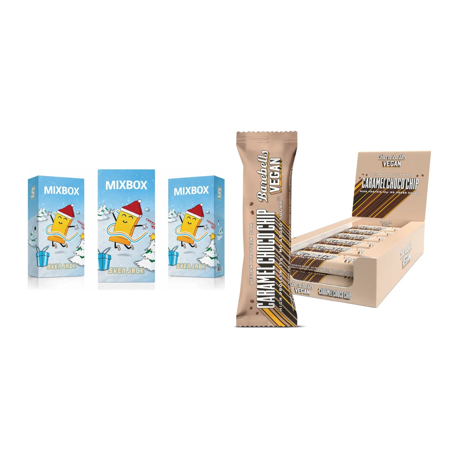 Protein-Frühstücks-Set: Sven Jack MIXBOX + Barebells Vegan Bar – alle enthaltenen Artikel