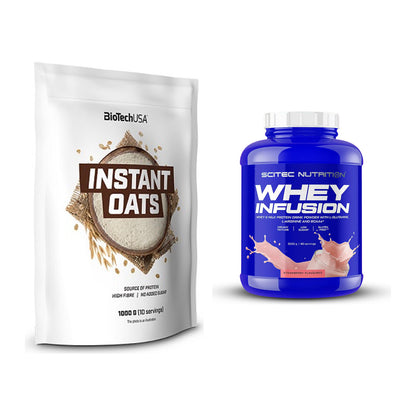 Protein-Frühstücks-Set: BioTech Instant Oats + Scitec Whey Infusion – alle enthaltenen Artikel