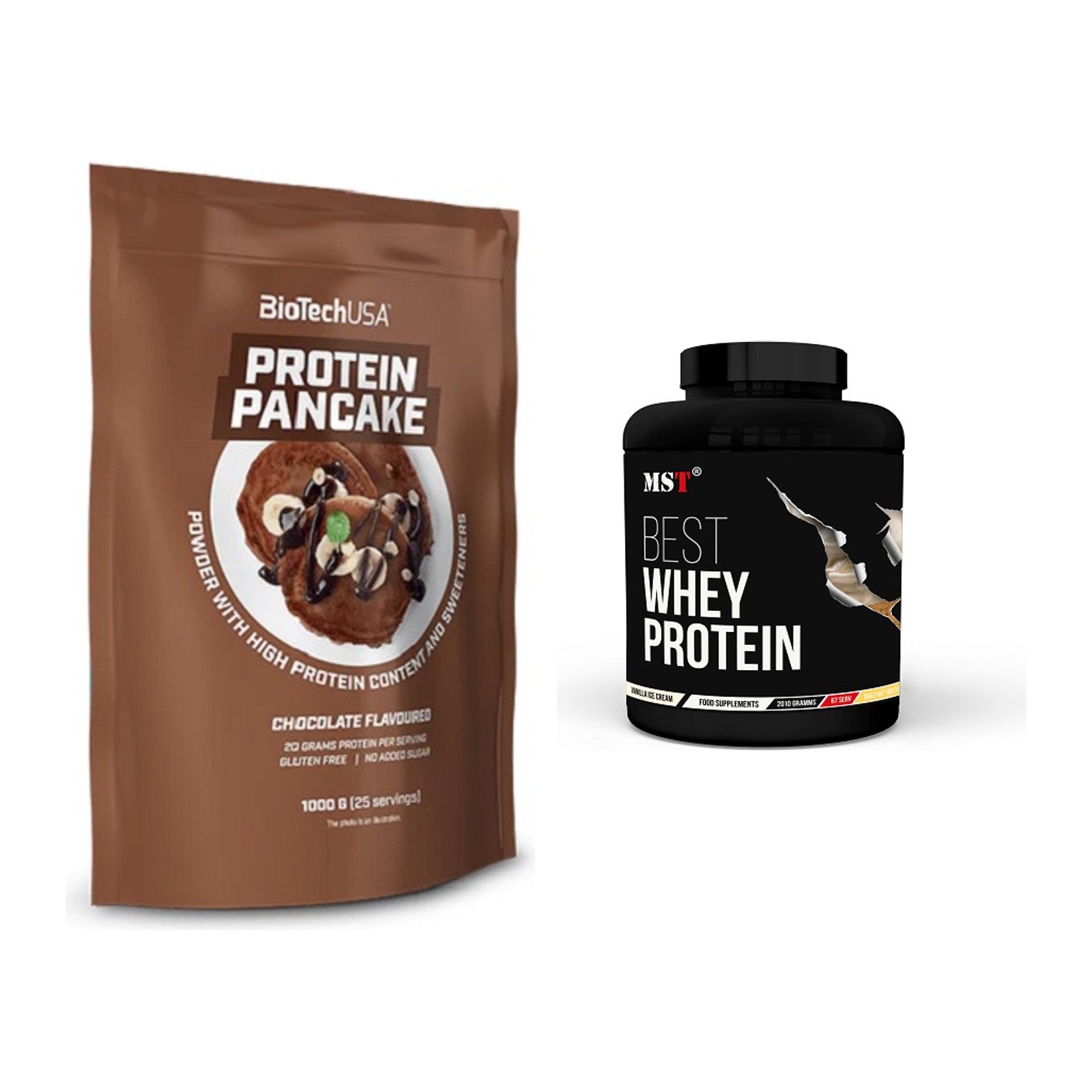 Protein-Frühstücks-Set: BioTech Protein + MST Best Whey Protein – alle enthaltenen Artikel
