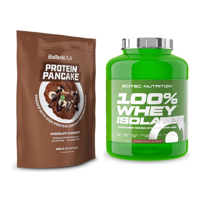 Protein-Frühstücks-Set: BioTech Protein Pancake + Scitec Whey Isolate – alle enthaltenen Artikel