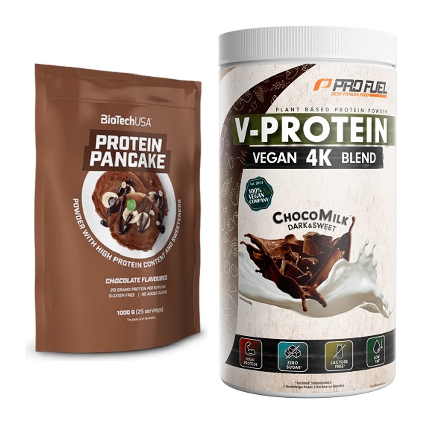 Protein-Frühstücks-Set: BioTech Protein + ProFuel V-PROTEIN – alle enthaltenen Artikel