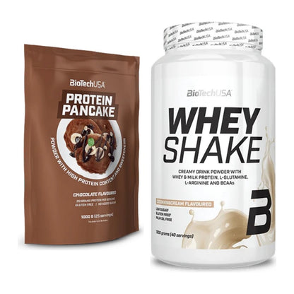 Protein-Frühstücks-Set: BioTech Protein Pancake + BioTech Whey Shake – alle enthaltenen Artikel