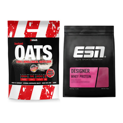 Protein-Frühstücks-Set: Sinob Instant Oats + ESN Designer Whey – alle enthaltenen Artikel