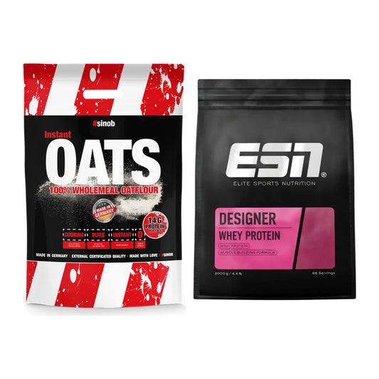 Protein-Frühstücks-Set: Sinob Instant Oats + ESN Designer Whey – alle enthaltenen Artikel