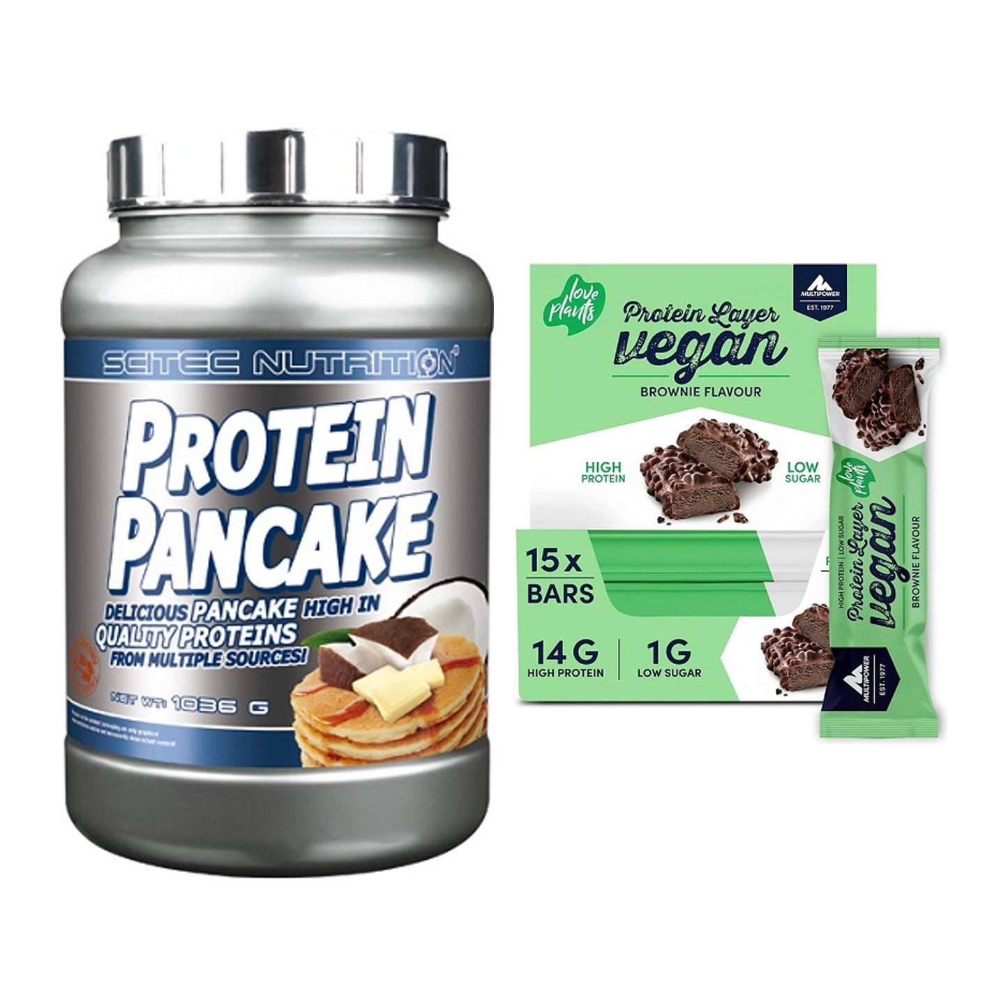 Protein-Frühstücks-Set: Scitec Protein + Multipower Vegan – alle enthaltenen Artikel