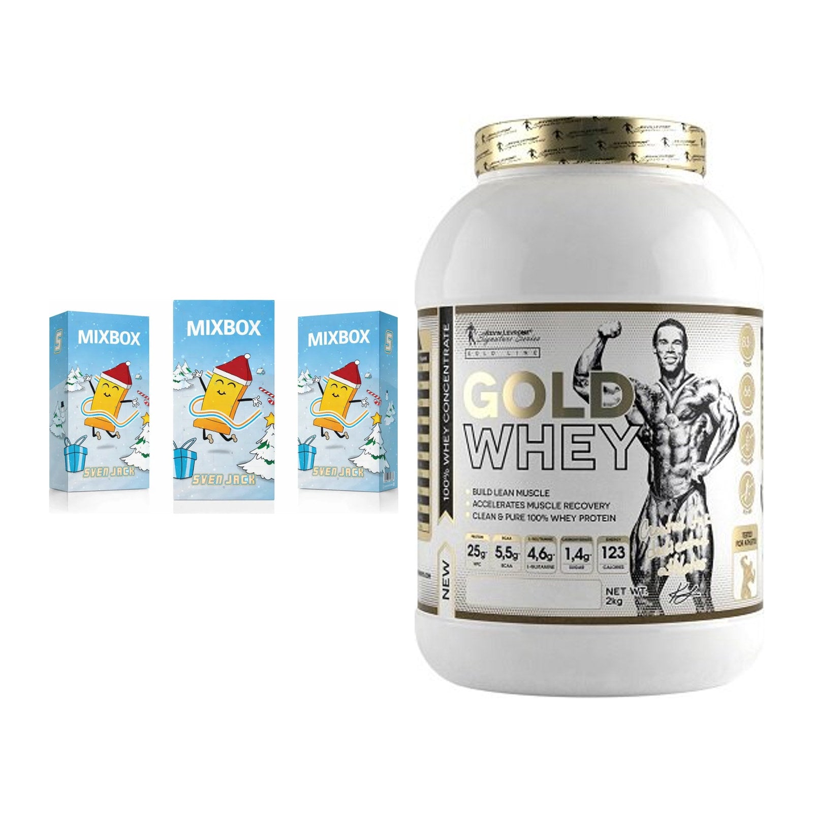 Protein-Frühstücks-Set: Sven Jack MIXBOX + Kevin Levrone Gold – alle enthaltenen Artikel