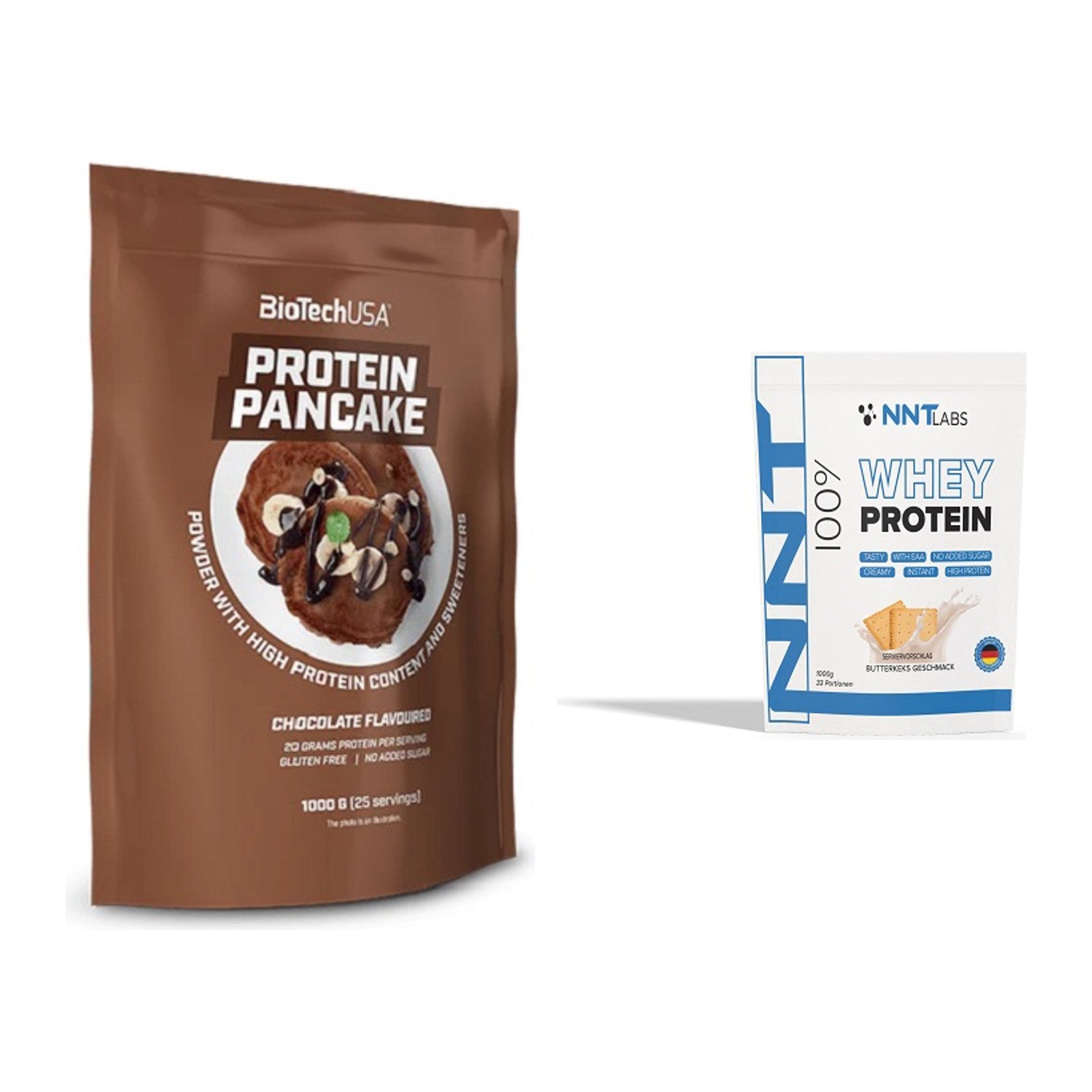 Protein-Frühstücks-Set: BioTech Protein Pancake + NNT Whey – alle enthaltenen Artikel