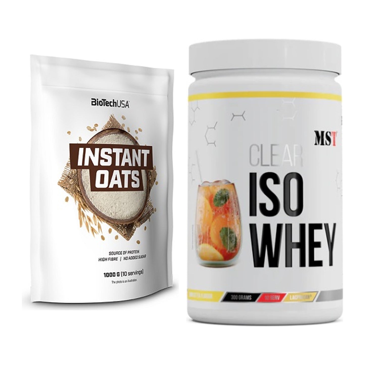 Protein-Frühstücks-Set: BioTech Instant Oats + MST Iso Clear – alle enthaltenen Artikel