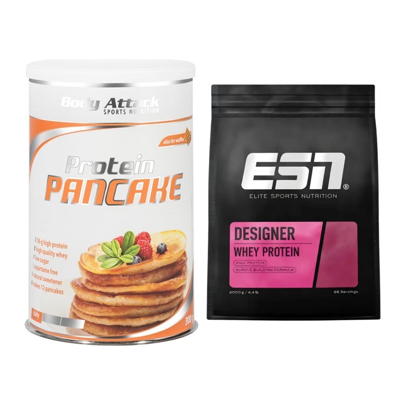 Protein-Frühstücks-Set: Body Attack Protein + ESN Designer Whey – alle enthaltenen Artikel