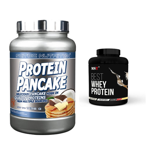 Protein-Frühstücks-Set: Scitec Protein Pancake + MST Best Whey Protein – alle enthaltenen Artikel