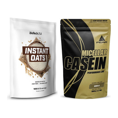 Protein-Frühstücks-Set: BioTech Instant Oats + Peak Micellar Casein – alle enthaltenen Artikel