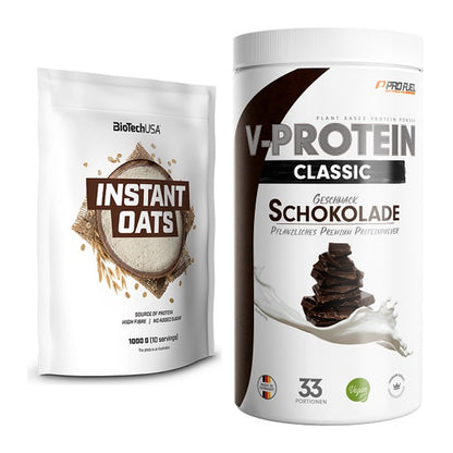 Protein-Frühstücks-Set: BioTech Instant Oats + ProFuel VEGAN PROTEIN – alle enthaltenen Artikel