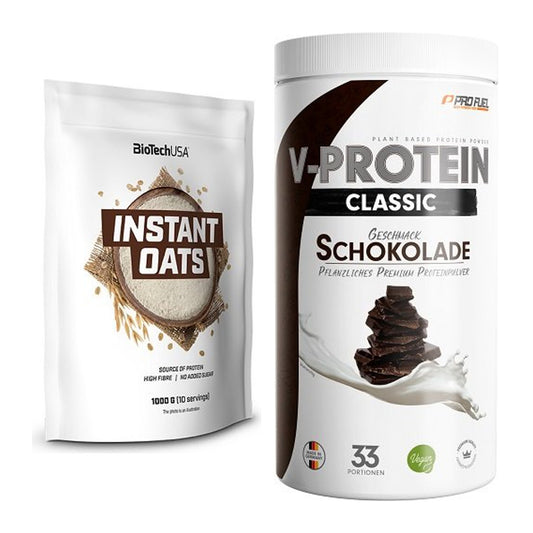 Protein-Frühstücks-Set: BioTech Instant Oats + ProFuel VEGAN PROTEIN – alle enthaltenen Artikel