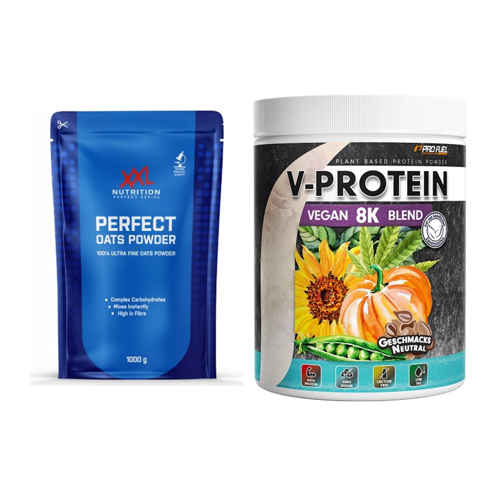 Protein-Frühstücks-Set: XXL Nutrition Perfect + ProFuel V-Protein – alle enthaltenen Artikel