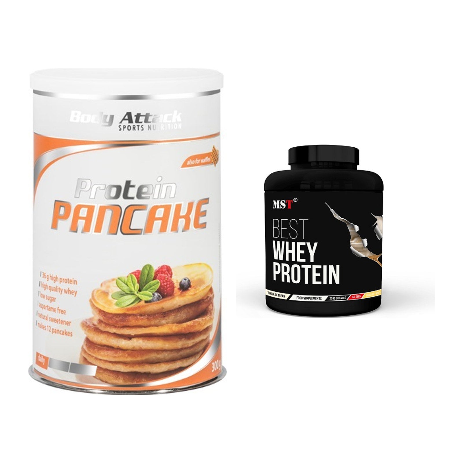 Protein-Frühstücks-Set: Body Attack Protein + MST Best Whey Protein – alle enthaltenen Artikel