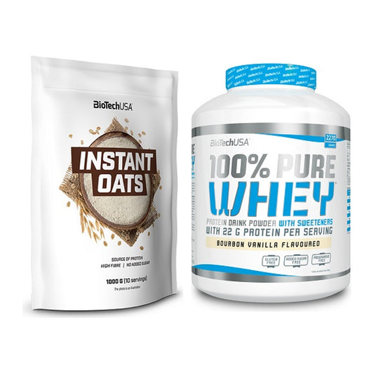 Protein-Frühstücks-Set: BioTech Instant Oats + BioTech 100% Pure Whey – alle enthaltenen Artikel