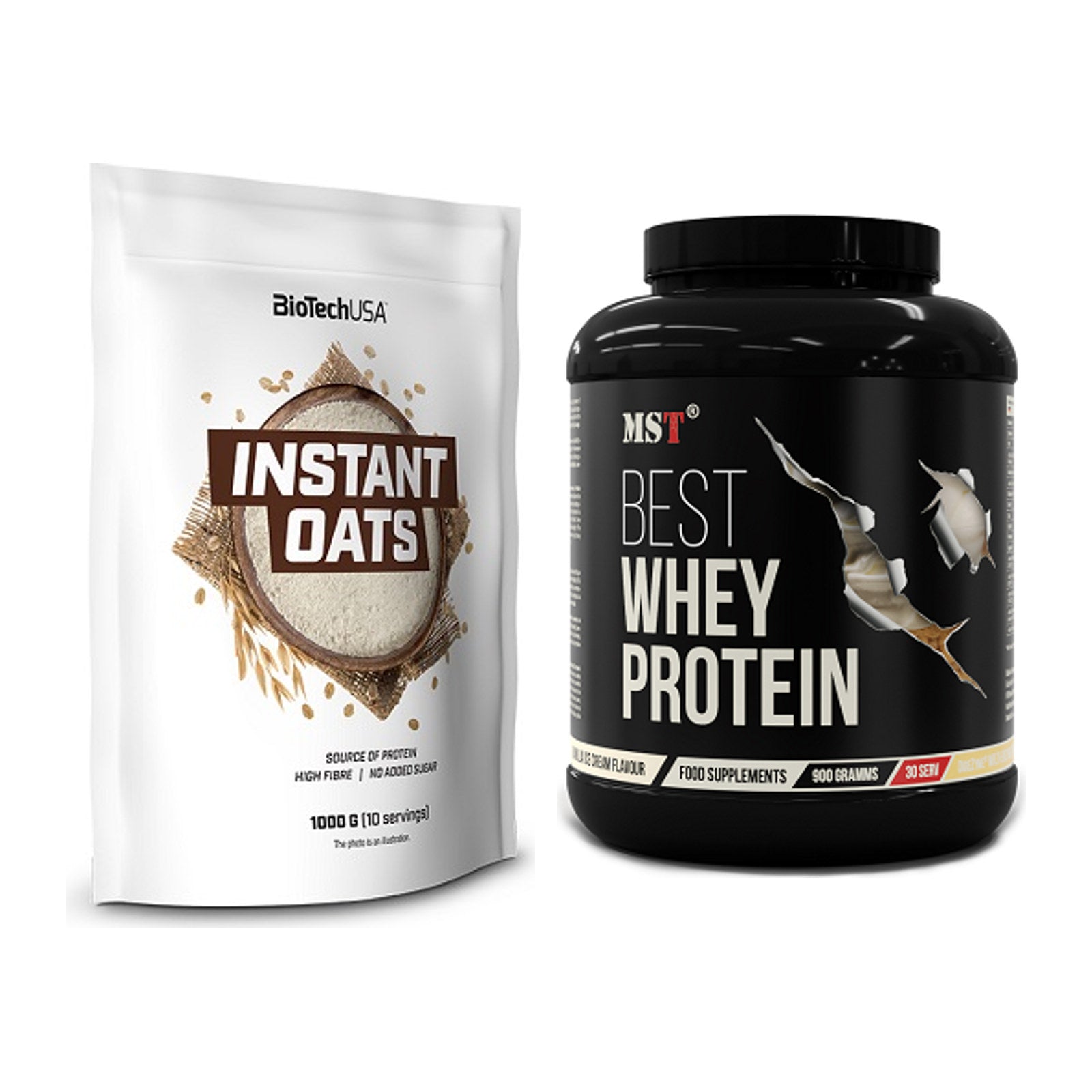Protein-Frühstücks-Set: BioTech Instant Oats + MST Best Whey Protein – alle enthaltenen Artikel