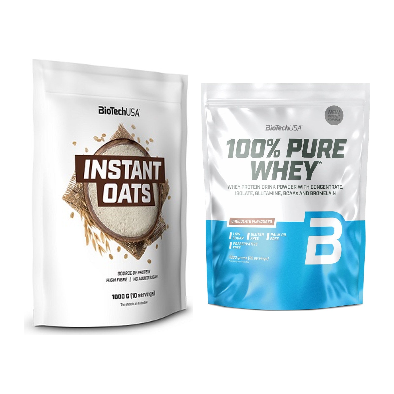 Protein-Frühstücks-Set: BioTech Instant Oats + BioTech 100% Pure Whey – alle enthaltenen Artikel