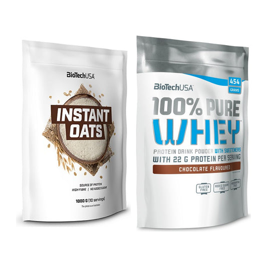 Protein-Frühstücks-Set: BioTech Instant Oats + BioTech 100% Pure Whey – alle enthaltenen Artikel